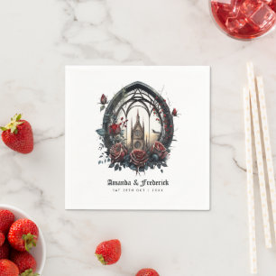 Guardanapo De Papel Dark Fantasy Castle Window Gothic Wedding