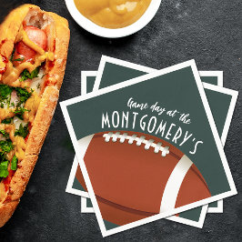 Guardanapo De Papel Dark Green do Jogo de Futebol