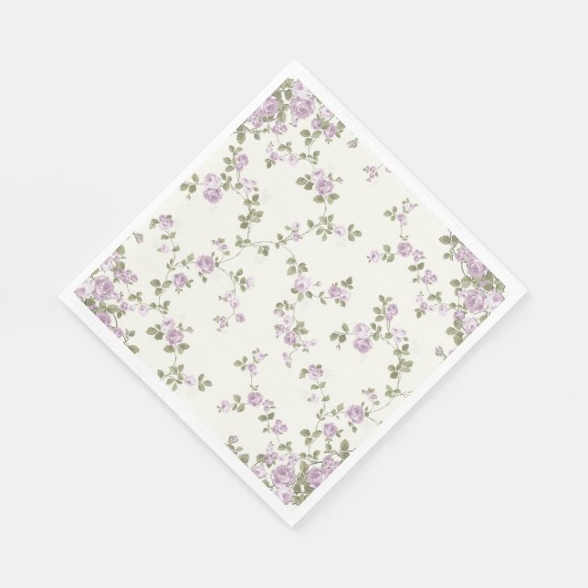 Guardanapo De Papel Dathur Vintage Lavanda Rosa Papel Napkins (Quina)