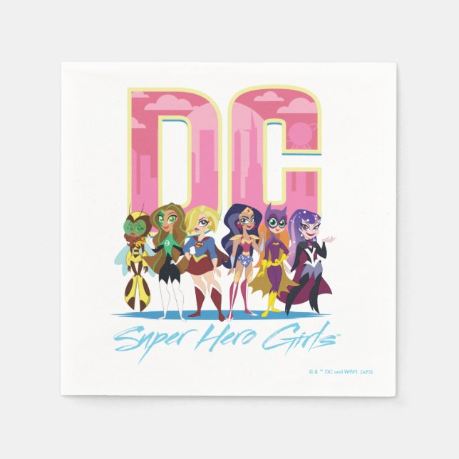 Guardanapo De Papel DC Super Hero Girls Lineup (Frente)