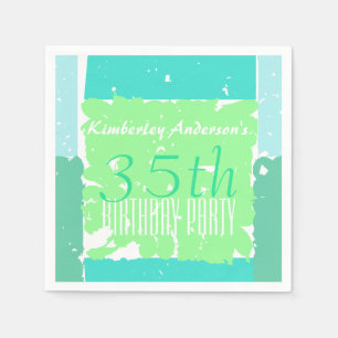 Guardanapo de papel de 35 anos do Aqua Mint Green