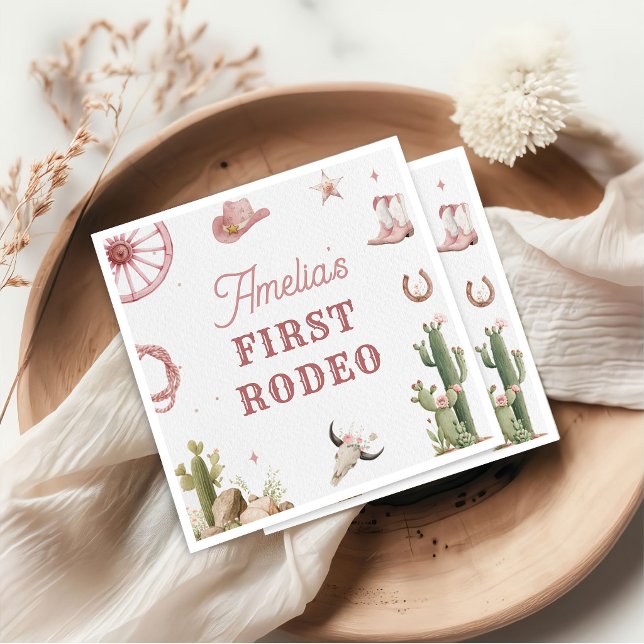 Guardanapo de papel de aniversário de Rodeio Vinta (Criador carregado)