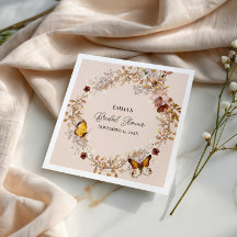 Guardanapo de papel de aquarela de flores silvestr