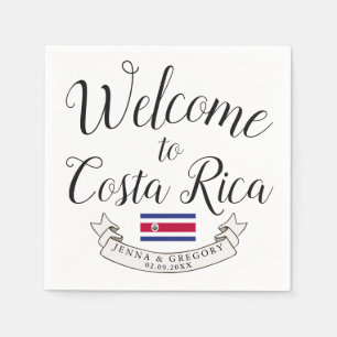 Guardanapo De Papel Dê boas-vindas ao casamento do destino de Costa