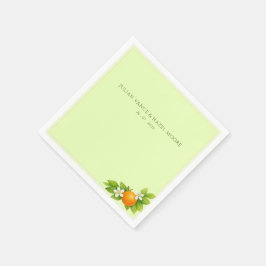 Guardanapo de papel de casamento laranja e limão C