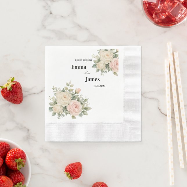 Guardanapo de papel de casamento minimalista de eu (Insitu)