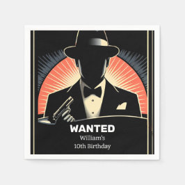 Guardanapo De Papel De Crianças Adultas dos anos 90, Retro Mafia 10º A