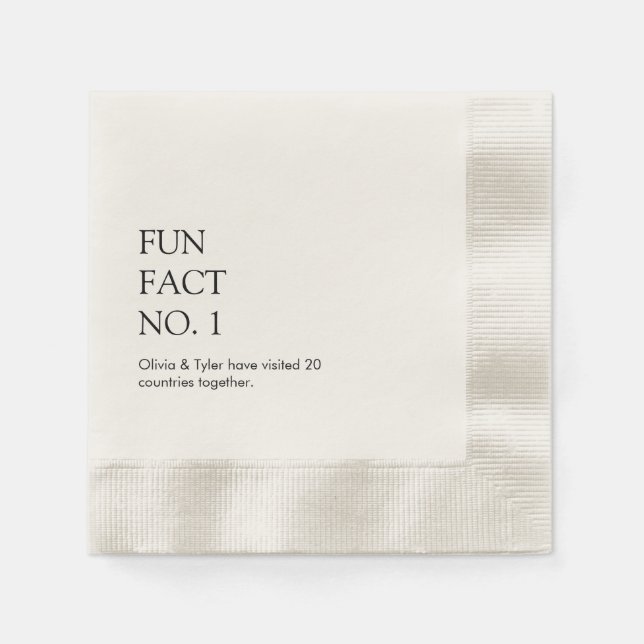 Guardanapo de papel de curiosidade de casamento si (Frente)