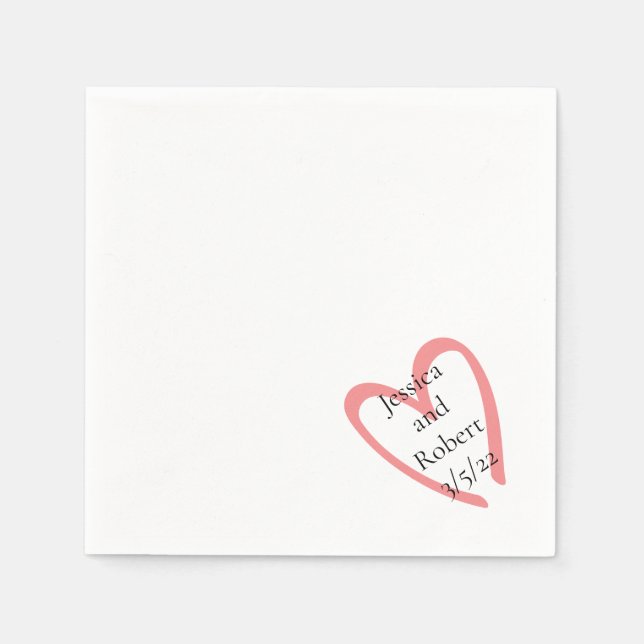 guardanapo de papel de design do coração (Frente)