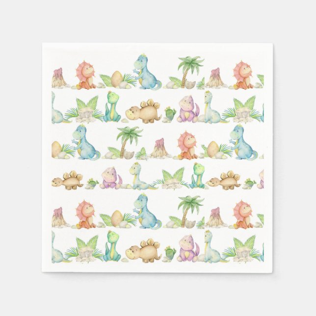 Guardanapo de Papel de Dinossauro, Suprimentos par (Frente)