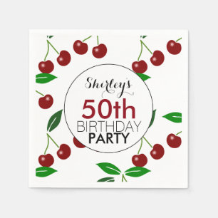 Guardanapo de papel de Festa de aniversário Cherr