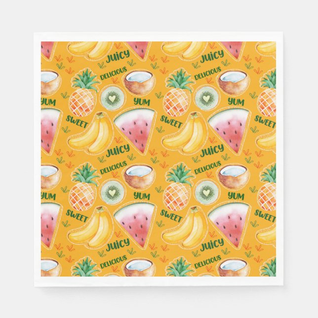 Guardanapo de Papel de Fruta Tropical (Frente)
