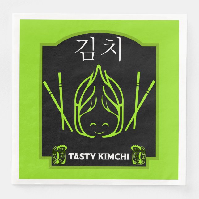 Guardanapo De Papel De Jantar 22 de novembro - Dia Internacional de Kimchi (Frente)