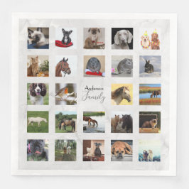 Guardanapo De Papel De Jantar 24 PHOTO COLLAGE Marble Partyware