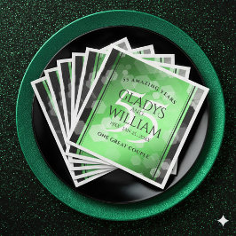 Guardanapo De Papel De Jantar 55.º aniversário do Casamento Emerald