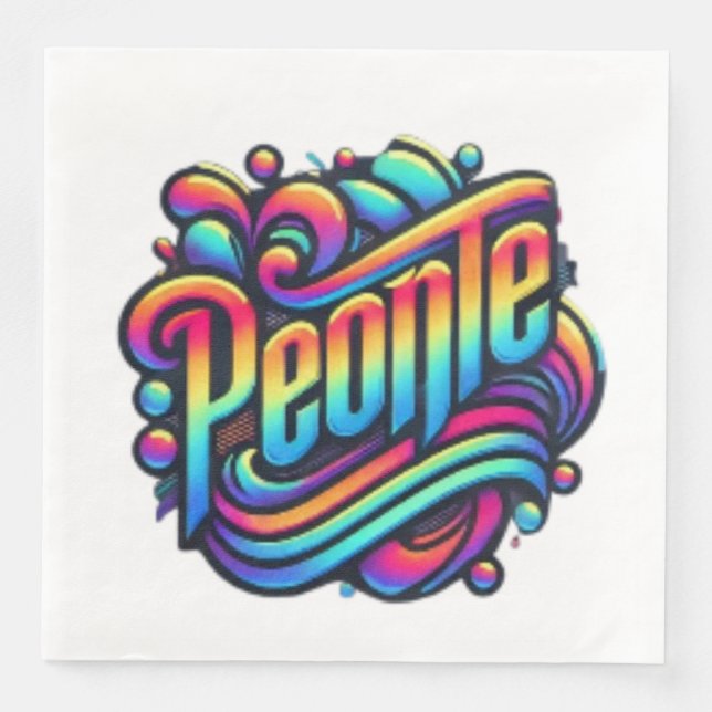 Guardanapo De Papel De Jantar A conexão Abstrato: Um mundo de Pessoas Unidos (Frente)