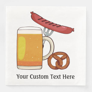 Guardanapo De Papel De Jantar Abrigos de papel personalizado do Oktoberfest