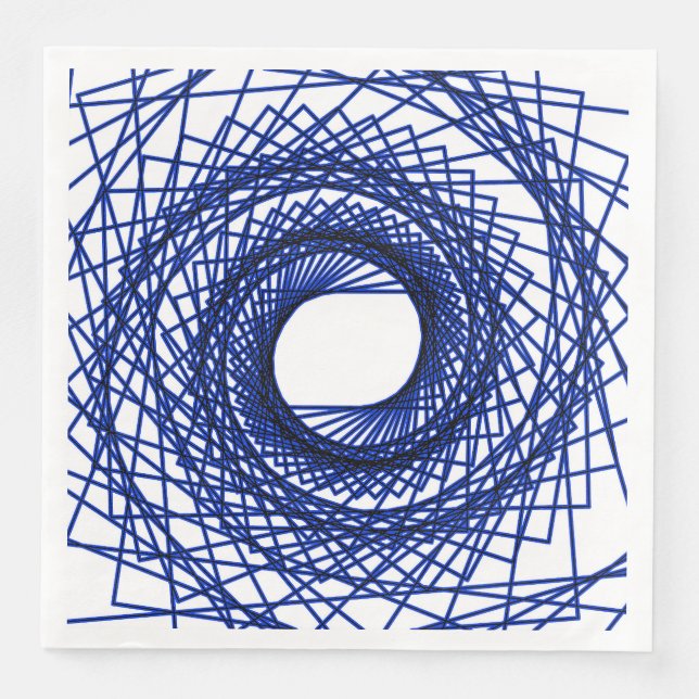 Guardanapo De Papel De Jantar Abstrato padrão - azul (Frente)