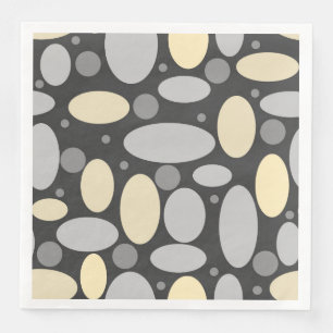 Guardanapo De Papel De Jantar Abstrato retro cinza pastel de rocha