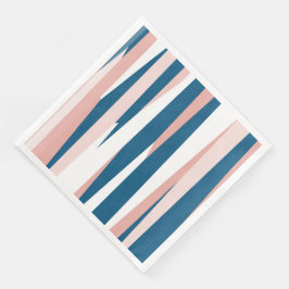 Guardanapo De Papel De Jantar Abstrato rosa azul e branco