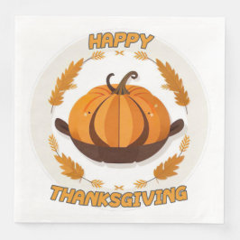 Guardanapo De Papel De Jantar ação de agradecimento feliz