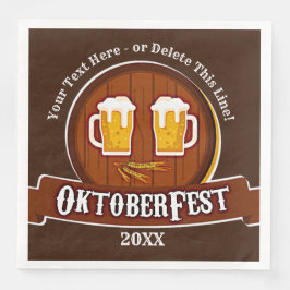 Guardanapo De Papel De Jantar Adicionar Nome de Texto Ano Oktoberfest Party 20xx