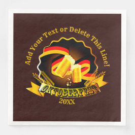 Guardanapo De Papel De Jantar Adicionar Nome de Texto Ano Oktoberfest Party 20xx
