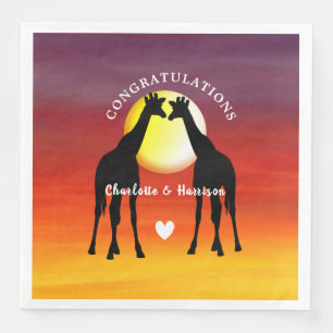 Guardanapo De Papel De Jantar Afafricano Safari Sunset Personalizado