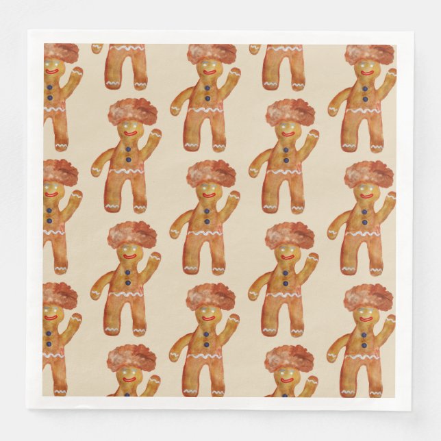 Guardanapo De Papel De Jantar Afair Hair Gingerbird Man Mug Napkins (Frente)
