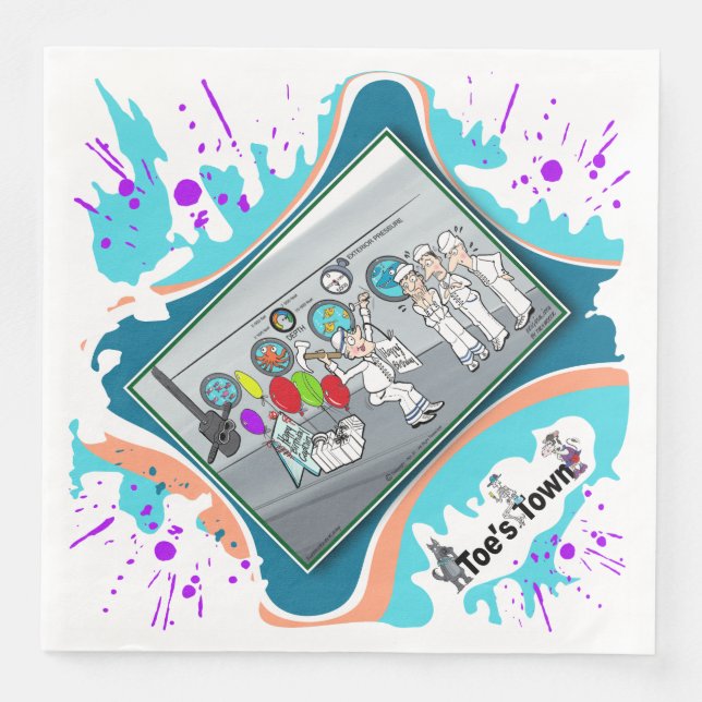 Guardanapo De Papel De Jantar Afundado por Surpresa | Guardanapo de Jantar de An (Frente)