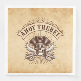 Guardanapo De Papel De Jantar Ahoy Lá Pirate Ahoy