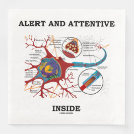 Guardanapo De Papel De Jantar Alertar E Atentar O Humor Do Sinapse Do Dentro