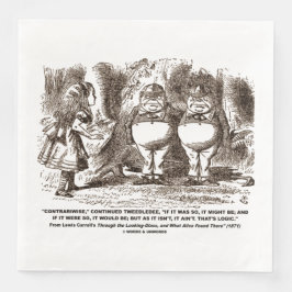 Guardanapo De Papel De Jantar Alice Terra da Maravilhas Tweedledum Tweedledee Ló