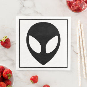 Guardanapo De Papel De Jantar Alienígena espacial Ficha científica extraterrestr