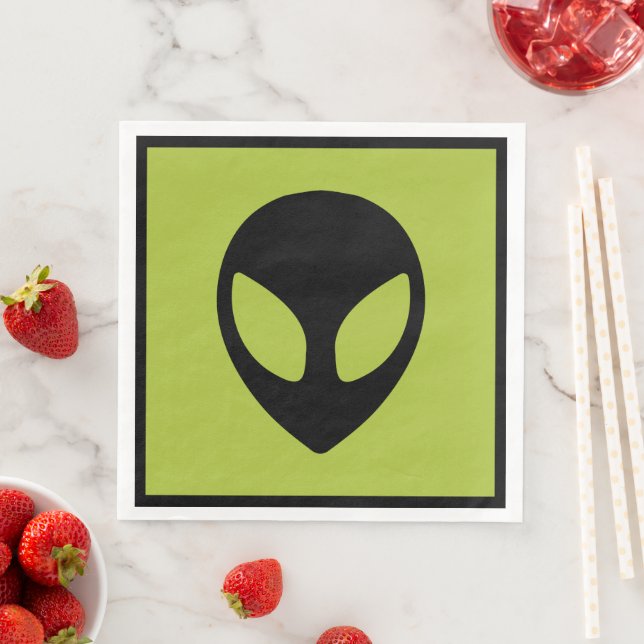 Guardanapo De Papel De Jantar Alienígena espacial Ficha científica extraterrestr (Insitu)