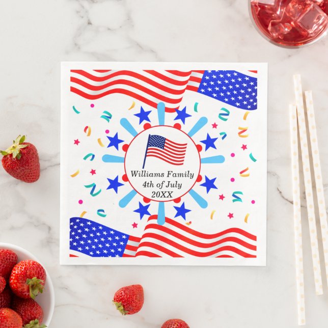 Guardanapo De Papel De Jantar Alterar qualquer texto EUA Sinalizar Independência (Insitu)