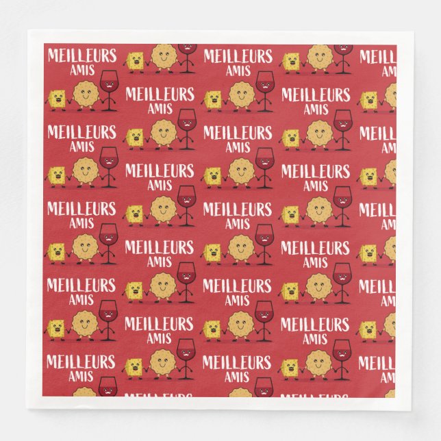 Guardanapo De Papel De Jantar Amantes de queijo francês (Frente)