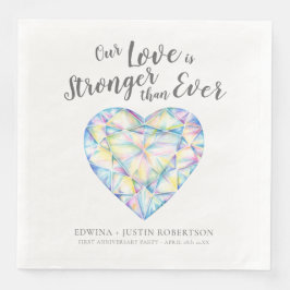 Guardanapo De Papel De Jantar Ame uma forte aquarela de diamante após festa de c