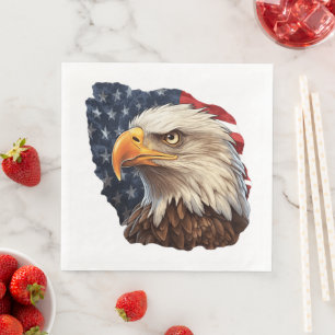 Guardanapo De Papel De Jantar American Flag Bald Eagle