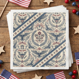 Guardanapo De Papel De Jantar Americana Eagles Stars & Stripes Diagonal ID1298