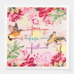 Guardanapo De Papel De Jantar Amor, Esperança, Fé Napkins