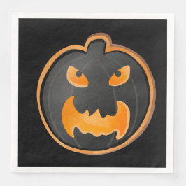 GUARDANAPO DE PAPEL DE JANTAR ANGRY BLACK ORANGE HALLOWEEN PUMPKIN