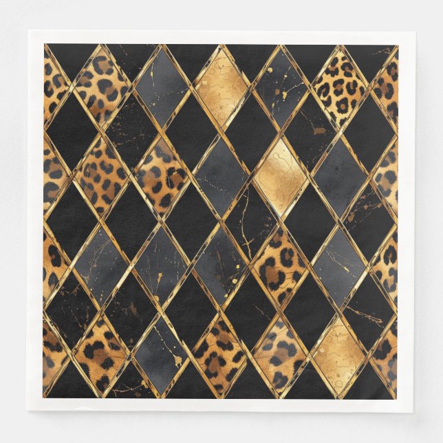 Guardanapo De Papel De Jantar Animal Print  (Frente)