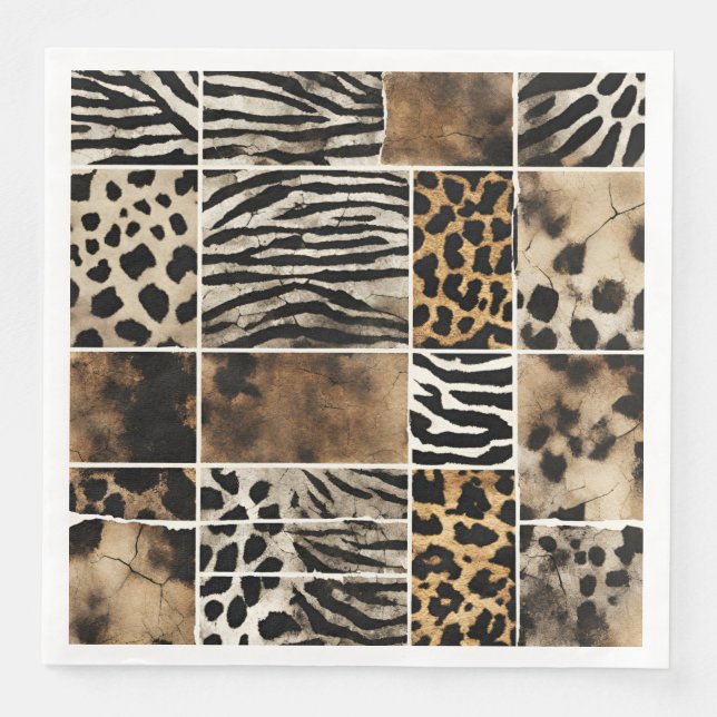 Guardanapo De Papel De Jantar Animal Print - Paper Napkins  (Frente)