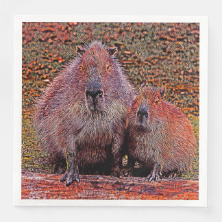 Guardanapo De Papel De Jantar AnimalMix_Capybara_003