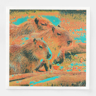 Guardanapo De Papel De Jantar AnimalMix_Capybara_006
