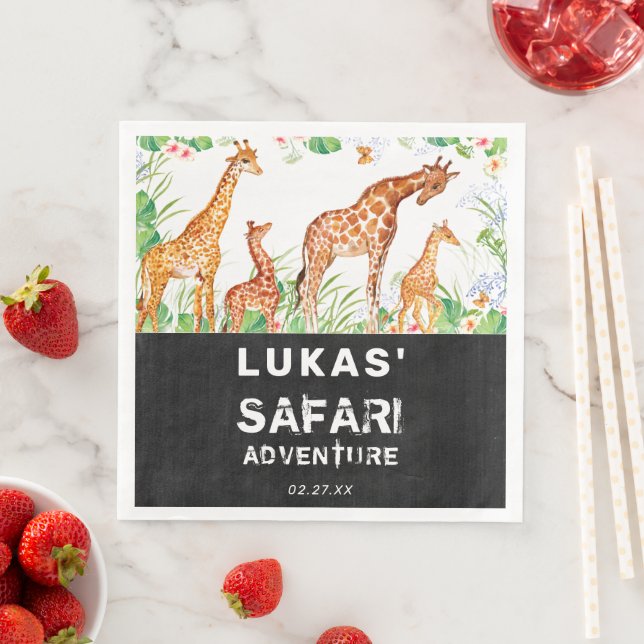 Guardanapo De Papel De Jantar Aniversário da Marinha Safari (Insitu)