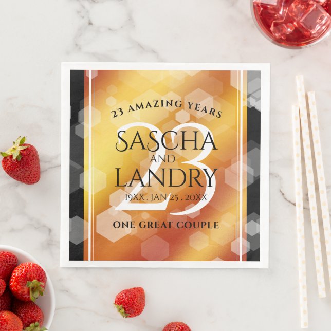 Guardanapo De Papel De Jantar Aniversário de Casamento Imperial Topaz (Insitu)