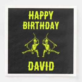 Guardanapo De Papel De Jantar Aniversário do Piloto de Triciclo de Truques