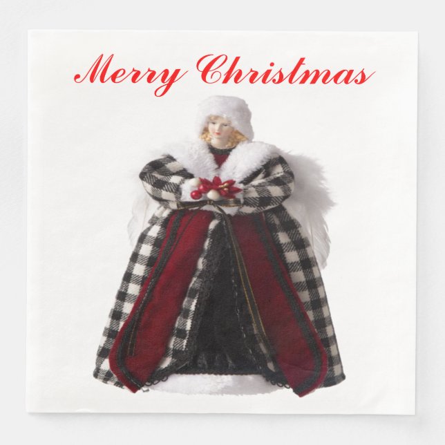 Guardanapo De Papel De Jantar Anjo Natal 1 Napkins (Frente)